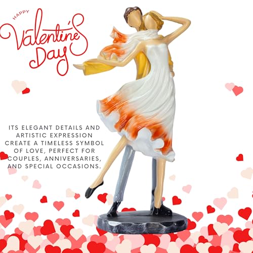 Elegant Gold Couple Figurine – Romantic Poly-Resin Sculpture for Home Décor, Anniversary, and Valentine’s Day Gift – Intricately Designed Love Statue (Yellow) — photo — 6 of 9