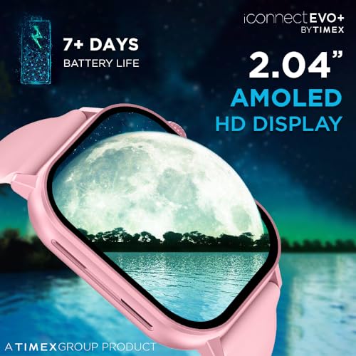 Image of TIMEX iConnect EVO+Made in India Unisex Smartwatch|Largest Display 2.04 inch AMOLED with 368x448 Pixel Bluetooth Calling|Rotating Functional Crown|AI Voice Assist|Upto 7 Days Battery -TWIXW402T