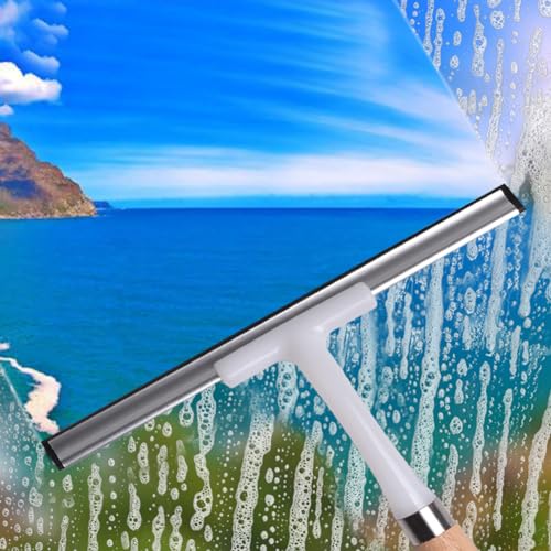 Image of Squeegee for Shower Doors, Bathroom, Glass, Mirrors, Window, Tiles and Car Glass, 9Inch