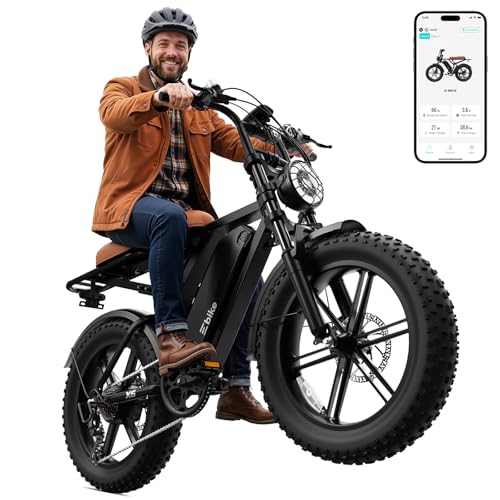 Image of SISIGAD Electric Bike for Adults,1500W Peak Motor,Range 80 Miles,20 inchx4.0 inchFat Tire Retro Ebike,48V 15 /30Ah Removable Battery,7-Speed E Bike for City Commuting,Off-Roading,Mountain Electric Bicycle