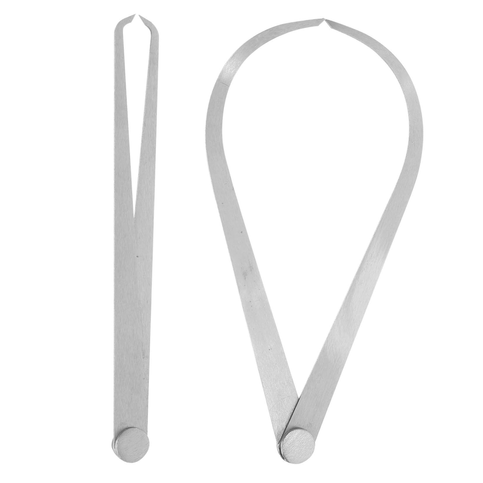 Unomor 2pcs Calipers Clay Measurement Kit Clay Measuring Tools Inside Measuring Tools Long Measurement Kit Ceramic Sculpture Tools Friction Joint Measuring Tools Stainless Steel Silver