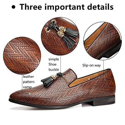 Image of Meijiana Men's Velvet Loafers - Fashion Casual Low-Heel Dress Shoes for Men with Rubber Sole & Metal Buckle - Perfect Business & Formal Attire, Stylish Mens Shoes