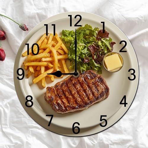 Reloj de pared redondo de madera silencioso 10 pulgadas miniatura 2
