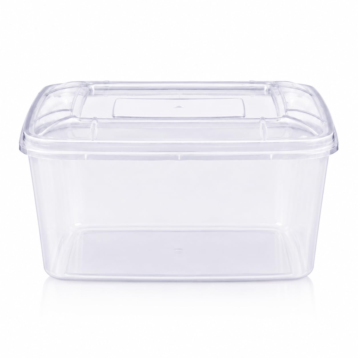 KOKO Line Clear Plastic Storage Box with Lid, 25000 ML, 45 x 36 x