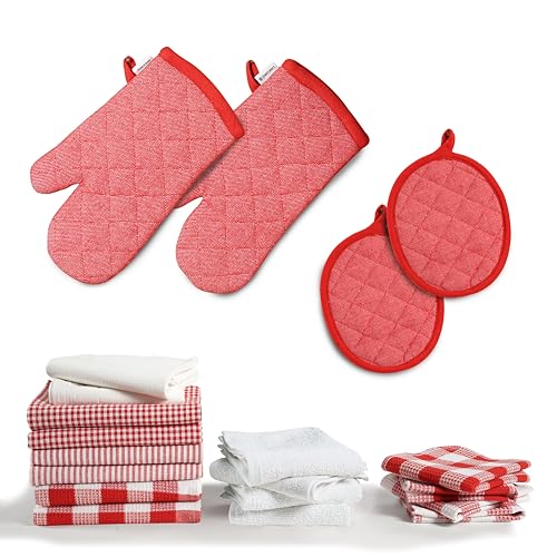 Lane Linen KLS20PC-RED Kitchen Dish Towels Set thumb #1