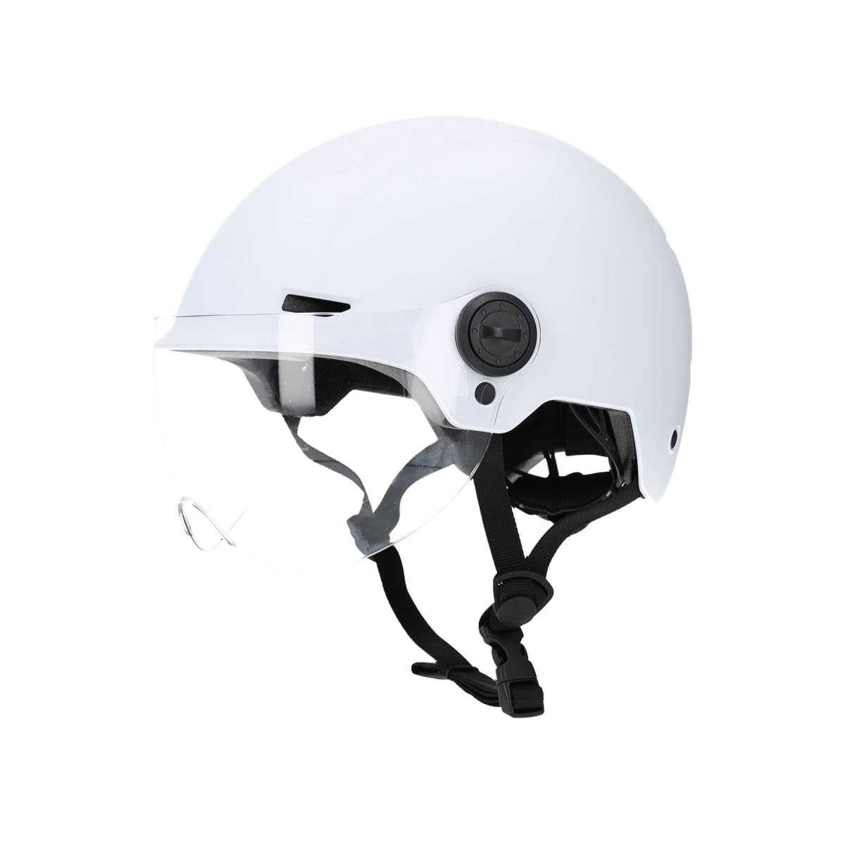 CoolRide - Casco urbano de moda con visera ajustable y headlock de 55-58 cm, color blanco, 6 ventilaciones, carcasa ABS resistente, certificado CE en 1078, confort óptimo, para bicicleta, patinete