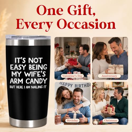 Christmas Birthday Gift for Husband from Wife, 20 oz Tumbler for Men - Image 4