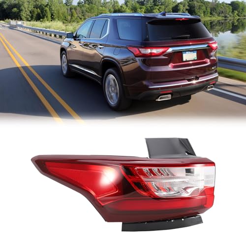 Fancemot LED Tail Light Left Driver Side Rear Outer Lamp Assembly Compatible with Chevy Traverse 2018-2021, OE# 84618033 GM2804130 (LH-Left Driver Side)