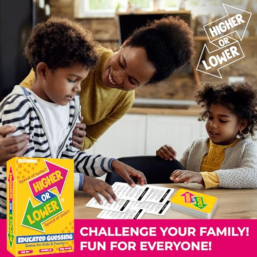 QUOKKA Board Game for Kids 8-12 - Family Card Game for Kids and Adults - Higher or Lower | Guess Fun Questions | Easy to Learn | 2 + Players - Challenge Game for Family Night - Image 5