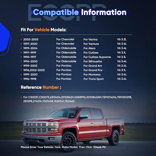 Image of ECCPP AC Compressor 2002-2003 for Chevrolet Impala 3.4L 1996-2003 for Pontiac Grand Prix 3.1L