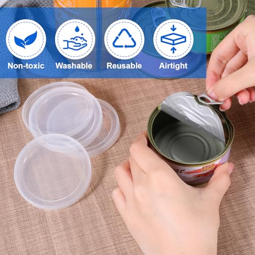 6 Stück Dosendeckel,Deckel für Dosen,Waschbar Dosendeckels Deckel für Katzen & Hundefutter Dosen Transparent Dosendeckels Wiederverwendbar Konservendosen Decke zum Katzenfutter Tierfutterdosen-75mm