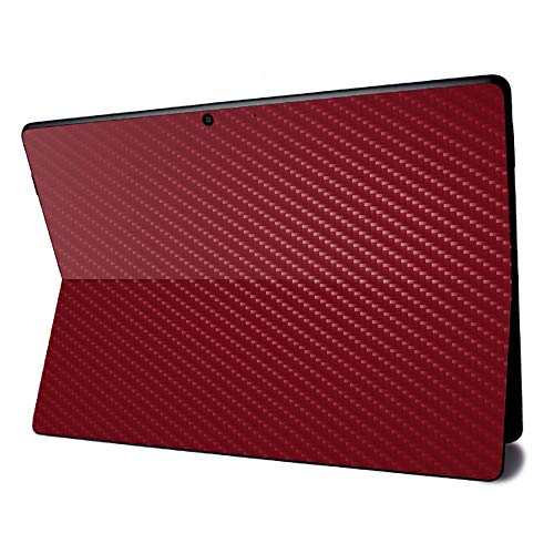 Image of MightySkins Carbon Fiber Skin for Microsoft Surface Pro X - Solid Burgundy | Textured Carbon Fiber Finish | Easy to Apply, Remove, and Change Styles | Made in The USA