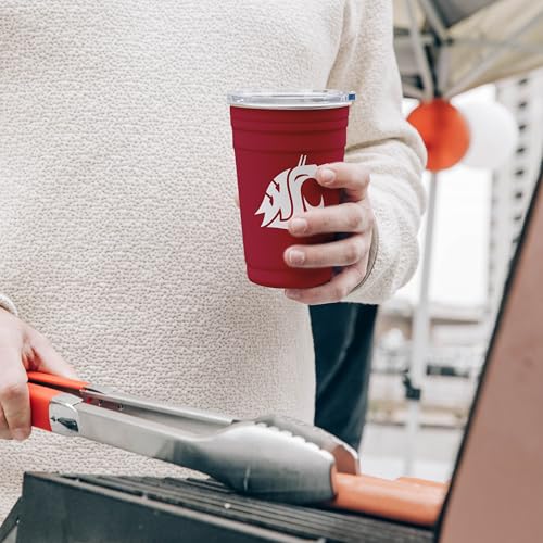Image of Logo Brands NCAA 22 oz Stainless Steel Tailgate Cup -Double Wall Vacuum-Sealed Durable For Hot & Cold Drinks, Perfect for Gameday & Tailgating