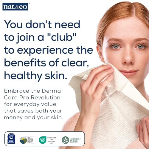 Nat.&Co. Derma Care Pro 100% USDA Biobased Material - Professional Grade Extra Large Face Towels - Bio-Based Towel, Makeup Remover Dry Wipes, Facial Wash Cloths for Sensitive and Clean Skin - Image 4