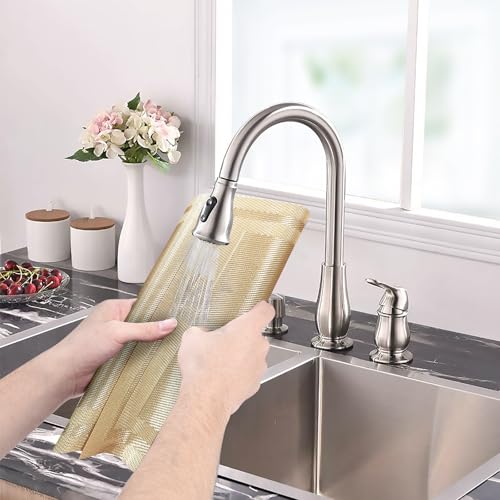 Image of Aofmee Placemats Set of 6, Washable PVC Place Mats, Heat Resistant Non-Slip Table Mats, Woven Vinyl Plastic Placemats for Dining Table Decor, Stain Resistant Kitchen Table Placemats, Easy to Clean