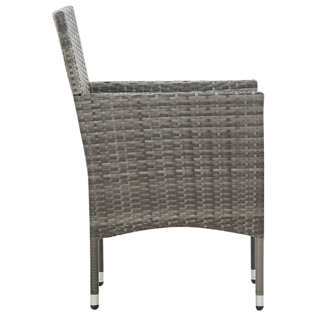 4-cz. zestaw wypoczynkowy do ogrodu, sofa ogrodowa z poduszkami, komplet mebli tarasowych, szary rattan PE