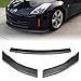 Q1-TECH, 5PCS Front Bumper Lip + Side Skirt Rocker Winglet Canard Diffuser Wing Compatible with Nissan 350Z (2006 2007 2008 2009), Front Bumper Lip Spoiler Air Chin Splitter ABS (Painted Carbon)