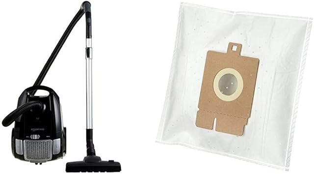 Amazon Basics Powerful Bagged Vacuum Cleaner, for Hardfloor&Carpet, HEPA filter, Speed Control, 700W, 3.0L (UK) & X11 Vacuum Dust Bags with Odour control for AEG, Hoover, Zanussi Pack of 4