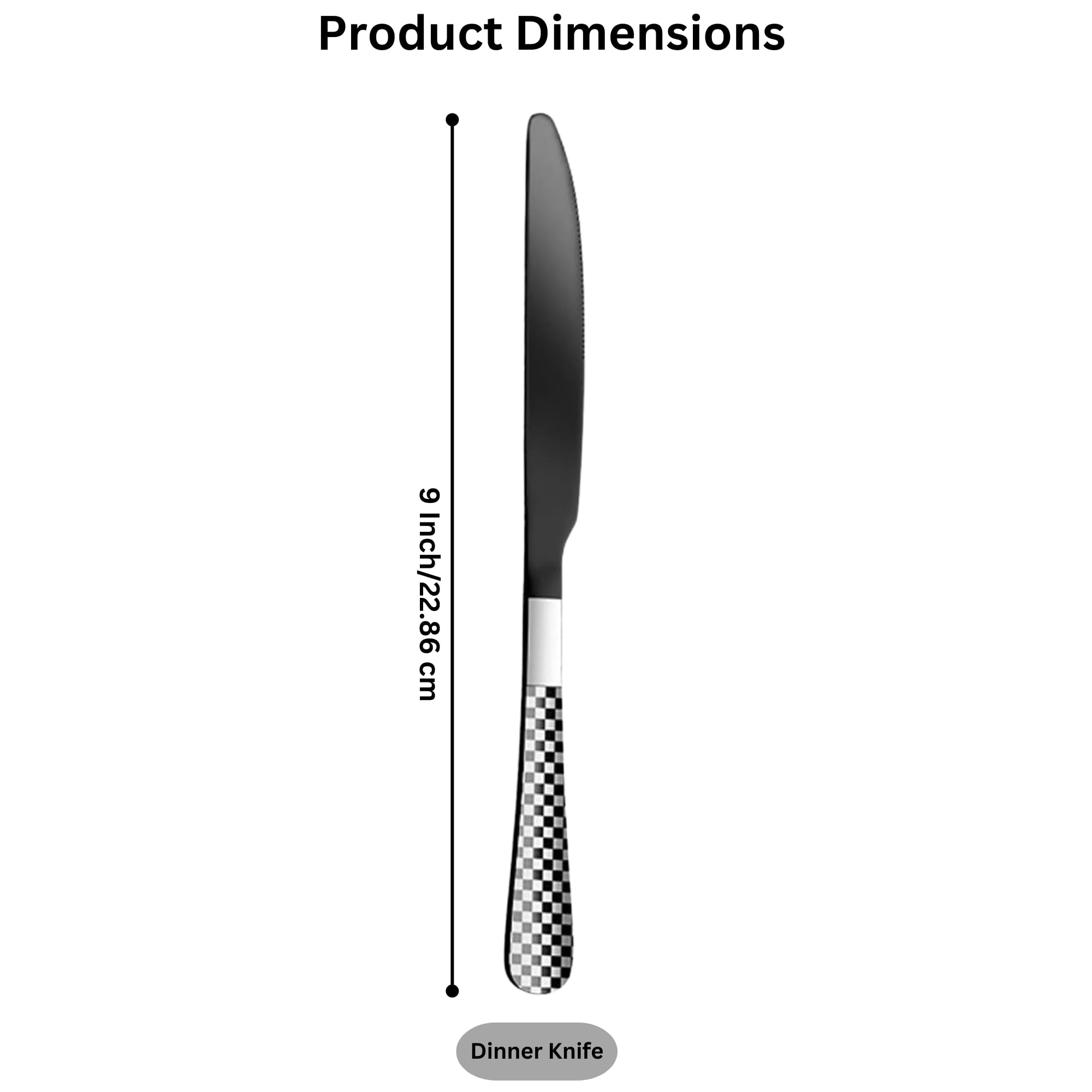 Shipnetic Black Butter Knives Set of 6 Stainless Steel Dinner Butter Knife Set, Smooth Edge Table Knives, Dishwasher Safe Flatware for Home & Restaurant 1