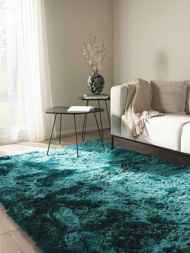 benuta Nest Hochflorteppich Whisper - Kunstfaser - Rechteckig & im Style: Uni - Pflegeleicht für...