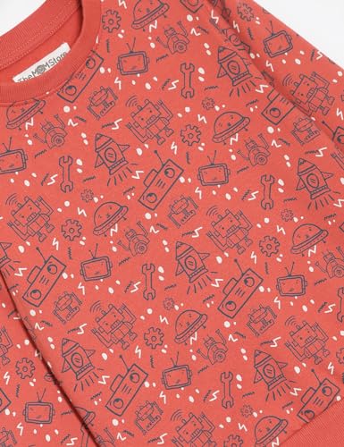 Image of The Mom Store Kids Sweatshirt With Joggers Set| Cotton With French Terry | Cute Prints | Warm | For Boys & Girls | Trendy Winter Sets For Kids | Hoodie And Sweatpant Set