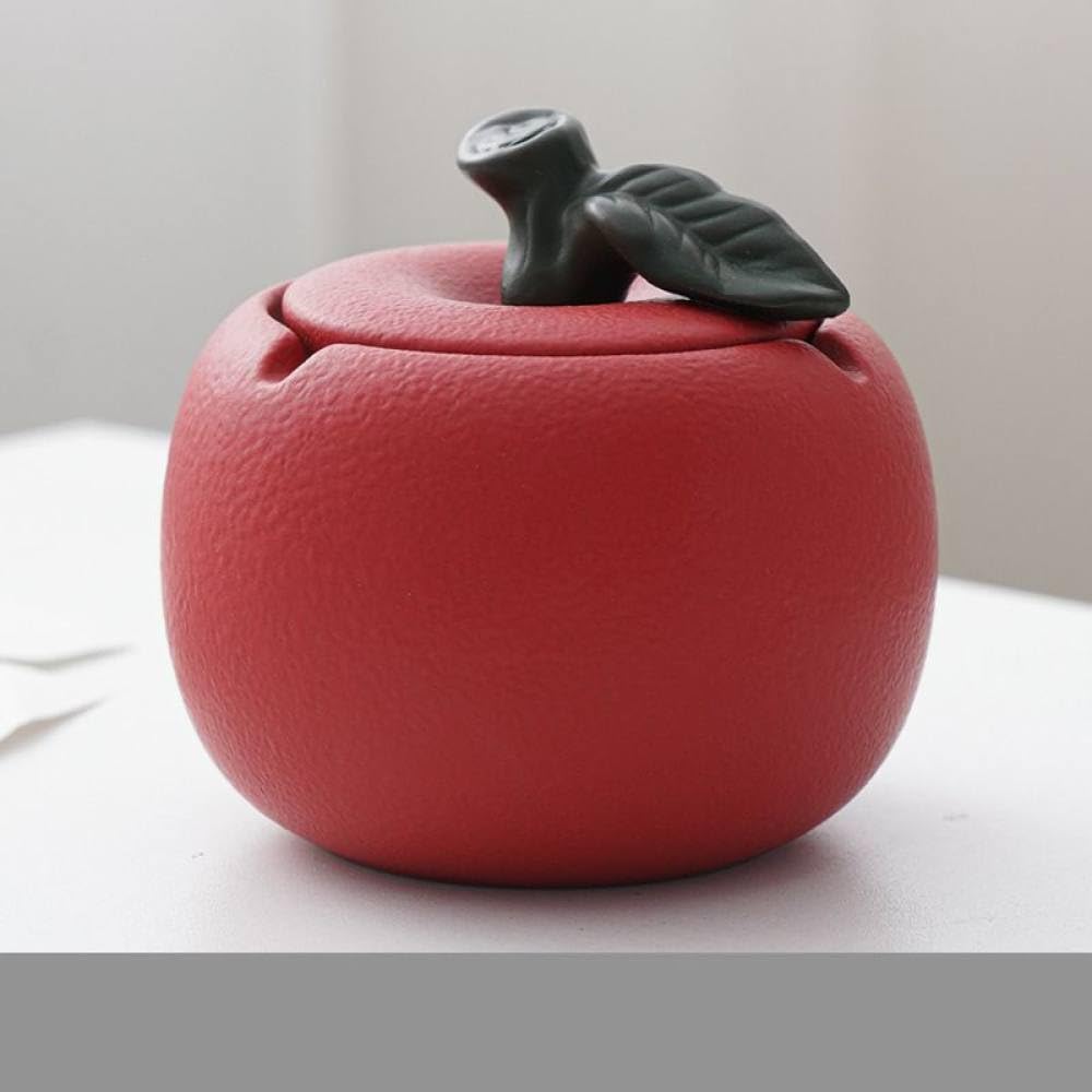 Cendrier de salon en forme de pomme rouge pour décoration de bureau