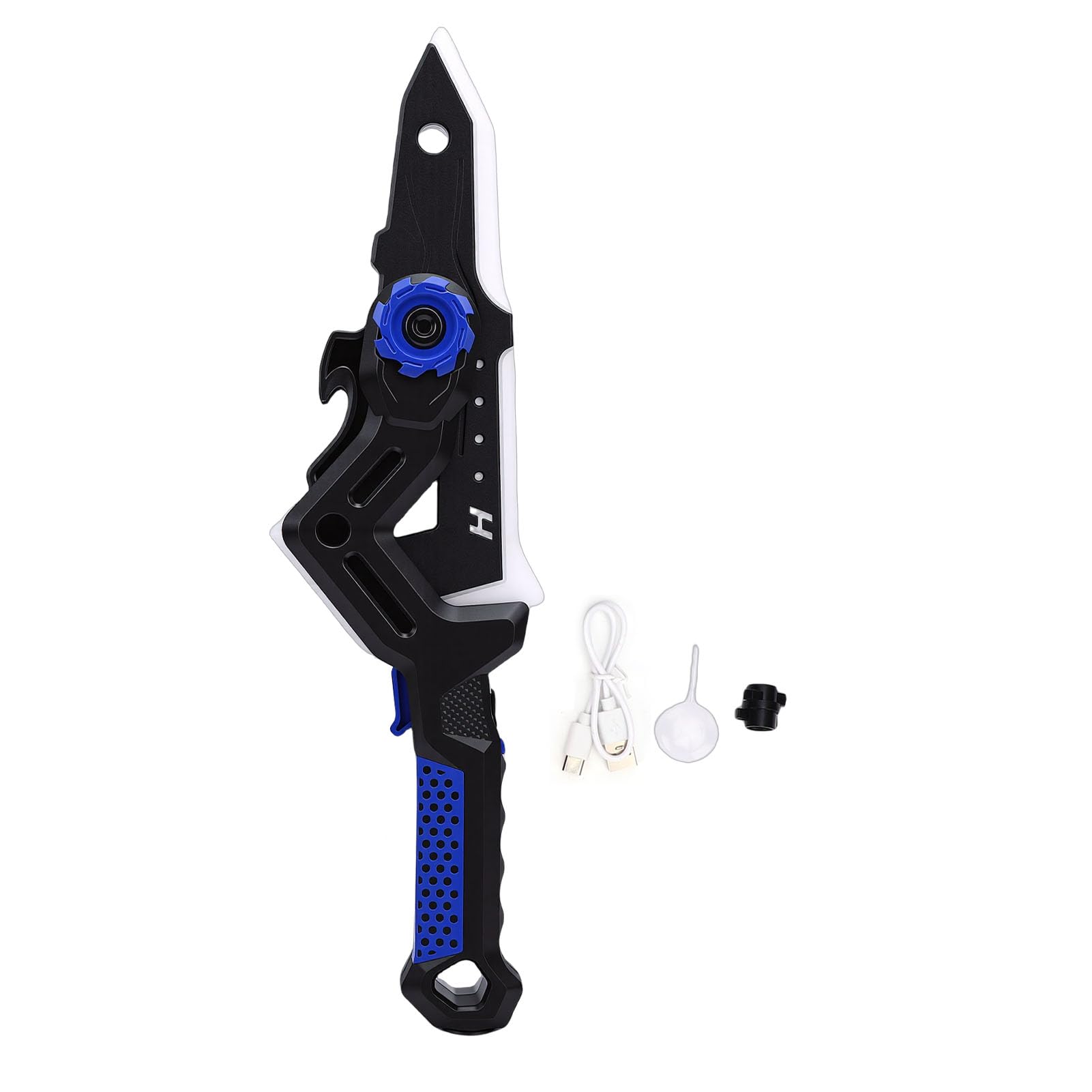 Drfeify Spielzeug-Axt-Schwert – Rotierendes, Verwandelbares Design mit LED-Lichtern, Soundeffekten und Nebelspray – Ideal Als Geburtstags- und (Blue)