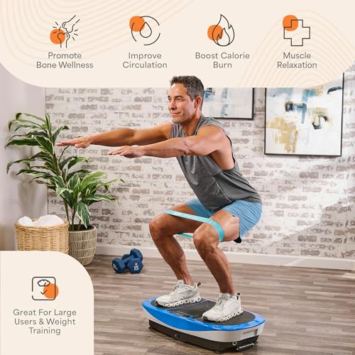 Image of Lifepro Rumblex Max 4D Vibration Plate Exercise Machine - 3 Motors, 500 lb Capacity Whole Body Vibrating Platform Machine with Resistance Bands - Vibration Plate for Lymphatic Drainage & Muscle Toning
