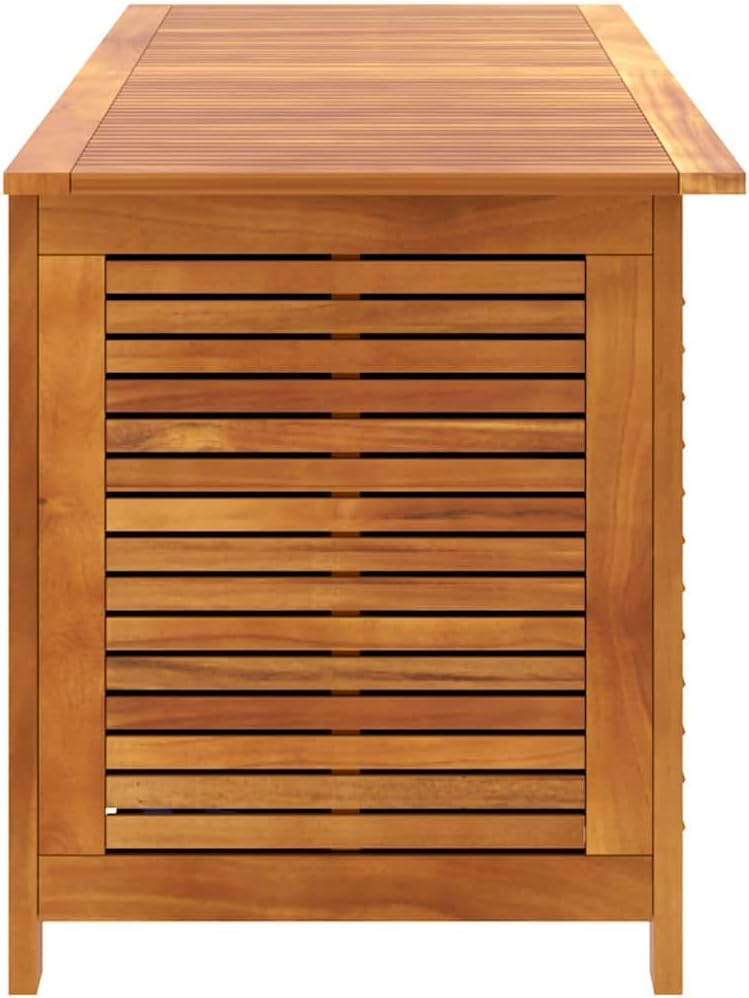 vidaXL Garden Storage Box Natural Solid Acacia wood 59.1 x 19.7 x 22.0 in