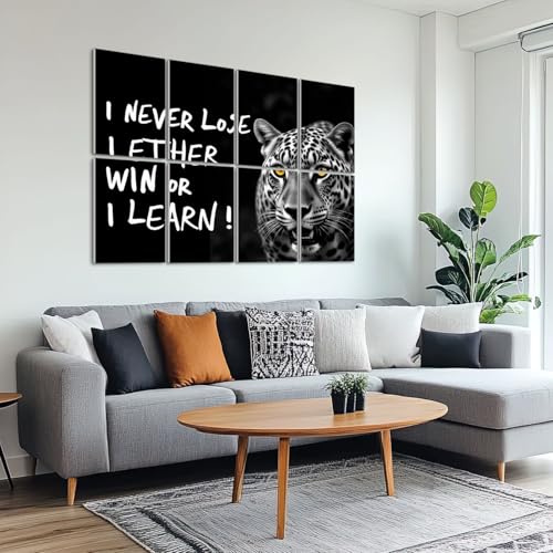 8 Paneles Acústicos Artísticos Pack 8 Absorbentes de Sonido con Diseño de León Motivacional Multicolor 48"x32" Adhesivos para Estudios de Grabación y Oficina miniatura 6