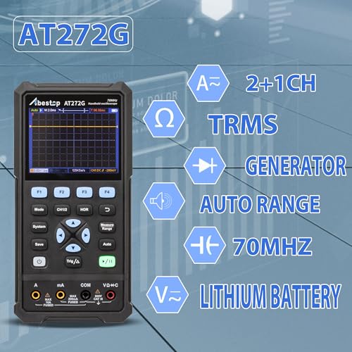 Image of AT272G Oscillograph 70MHz Digital Oscilloscope 3 in 1 Functions Oscilloscope + Multimeter + Generator /Signal Source with 2+1 Channels