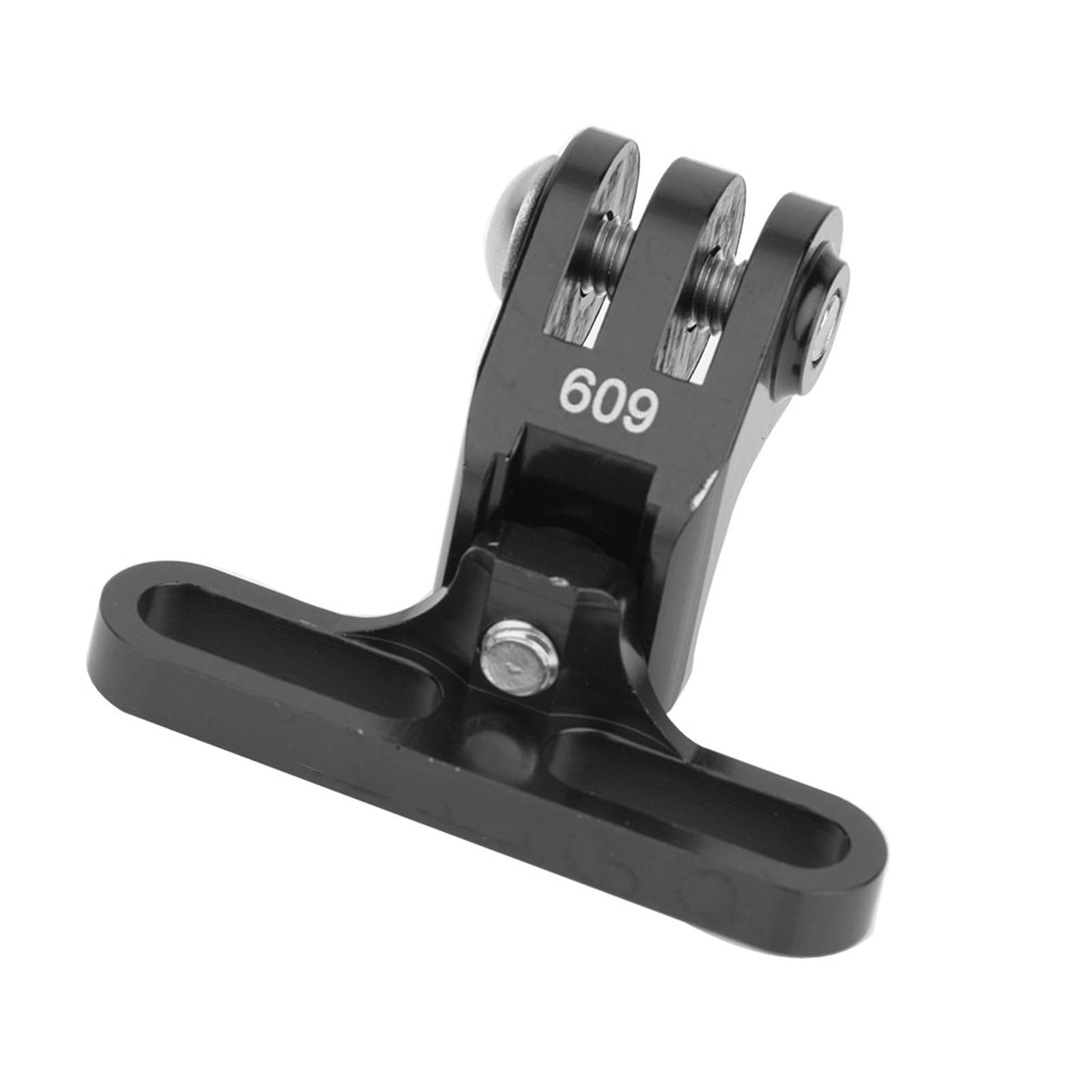Uchwyt na kamerę rowerową, stop aluminium, adapter trzpienia do kamer GoPro i innych, odporny na rdzę, czarny