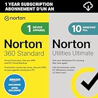 Exclusive - Norton 360 Standard 2025, Antivirus software for 1 Device with Norton Utilities Ultimate (for Windows PCs only), 1-Year Subscription [Download]