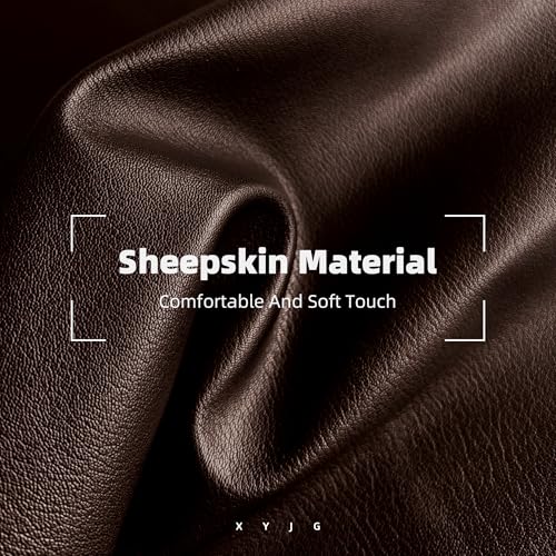 Image of Lambskin Leather Shoulder Strap Pad for Designer Trendy Bags,Detachable Replacement Pressure Relief Cover for Women Tote Bag Handbag Purse Backpack【Brown,Gold Studs】