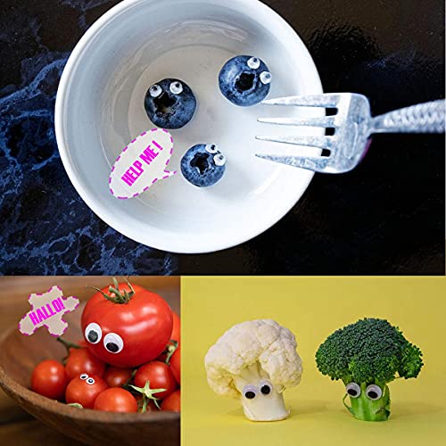 700psc wiggle googly eyes with self-adhesive4mm 6mm 8mm 10 mm 12mm 15mm 18mm mixed packaging