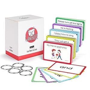 GAMENOTE Sight Words Kids Educational Flash Cards with Pictures & Sentences – 220 Dolch Big Words Sight Word Games for…