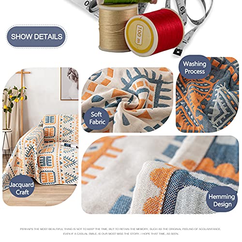 Bankhoes, Beddensprei,100% Katoen Doek en Deken, Dikker, Gooien Deken Bank Stoel Cover Decoratief voor Bed Bank Zachte… - Afbeelding 4