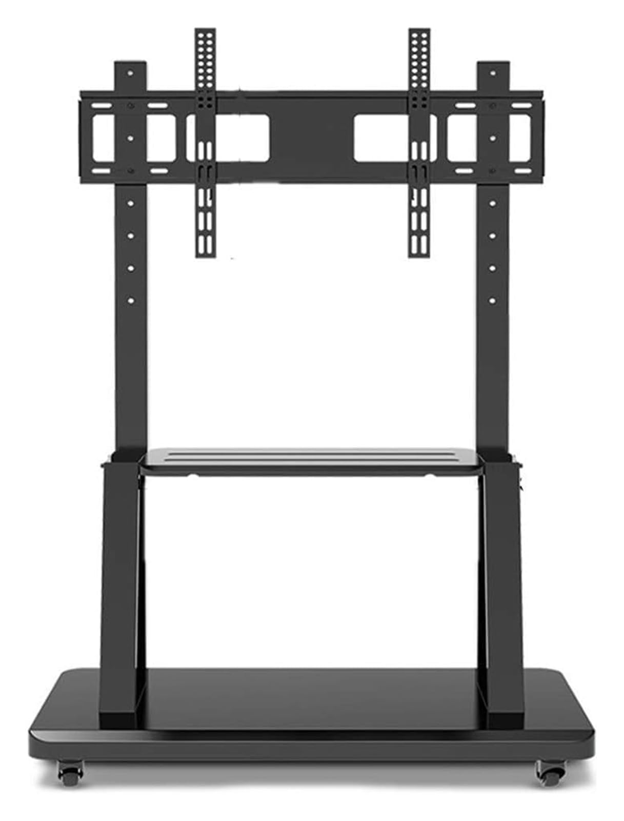 DFGHNBVC Rolling Tv Stand, Mobile Tv Stand On Wheels, Universal Tv Stand With Wheels Tv Cart Tilting Height Adjustable With Tray,One-Piece Base Tv Floor Stan