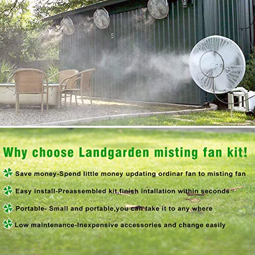 Image of DIY Crafts Fan Mist Kit For Wall Fan, Pedestrian Mist Nozzle Kit & Watering Irrigation Sprayers Outdoor Cooling Gardening System Misting PE Fan Rings Lawn Veranda Patio (Mist Kit, 3 Head)