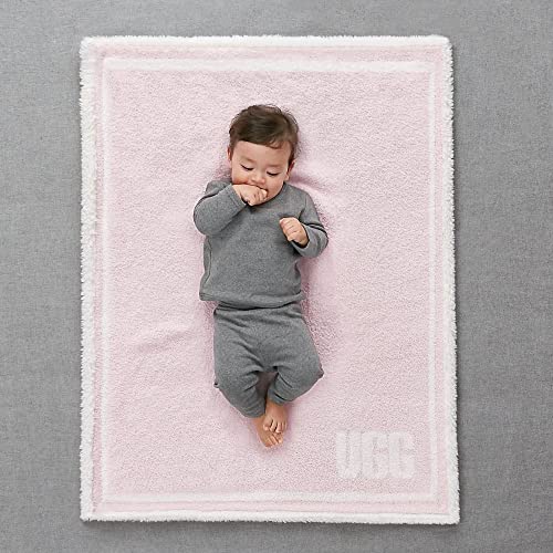 Image of UGG Anabelle Baby Blanket – Comfy, Cozy Throw Blanket for Newborn Babies – Plush Sherpa Blankie – Soft & Gentle on Skin – 31” x 41” - Pink Shell
