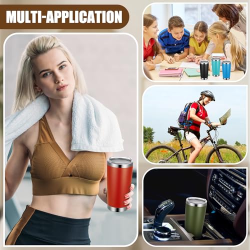 Sabary-50-Pcs-20-oz-Stainless-Steel-Tumbler-Bulk-with-Lids-Insulated-Vacuum-Travel-Mug-Powder-Coated-Coffee-Mug-Stainless-Steel-Skinny-Tumbler-Cup-for-Coffee-Beverages-Hot-Cold-Drinks-Bright-Color
