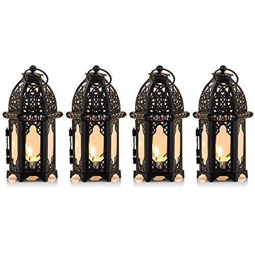 NUPTIO 4 Pcs Metal Tealight Candle Holder Small Sized Wedding