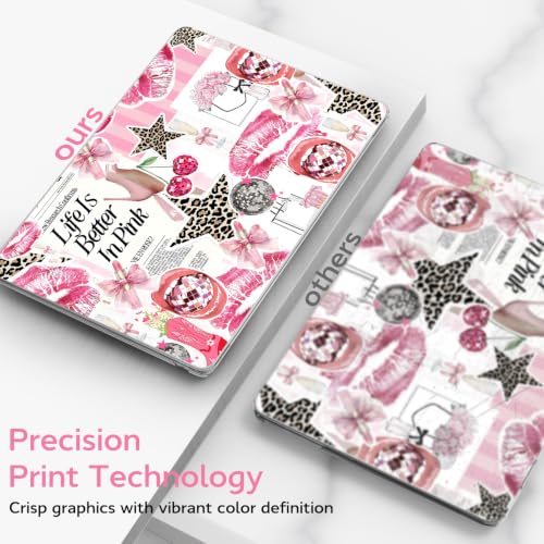 Image of B BELK for MacBook Air 15 inch Case 2026 2025 2024 2023 M5 M4 M3 M2 | Pink Printed Matte Hard Shell Case with Fashion Collage Pattern, Keyboard Cover & Screen Protector, Scratch Resistant