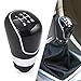 Pomo de Palanca de Cambios de Coche Pomo de Cambiador de 5 Velocidades para Ford Focus 2008 2010 2011 2012 2013 Fiesta MK7 C-max Galaxy Kuga Transit