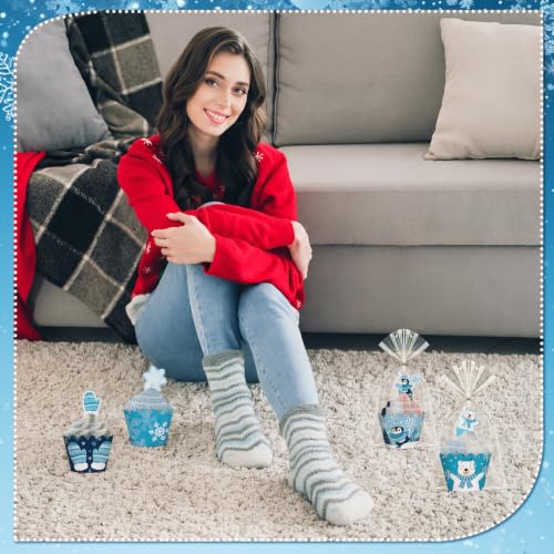 Image of Suhine Christmas Cupcake Fuzzy Socks Women