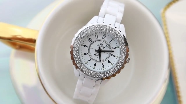 NWT Swarovski White Ceramic Bezel Rosegold Watch womens Swarovski Women main image 3