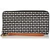 Fossil Women's Logan Leather RFID-Blocking Zip Around Clutch Wallet with Wristlet Strap