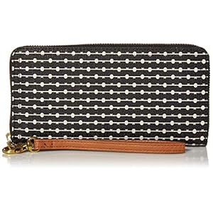 Fossil-Womens-Logan-Leather-RFID-Blocking-Zip-Around-Clutch-Wallet-with-Wristlet-Strap Fossil Women's Logan Leather RFID-Blocking Zip Around Clutch Wallet with Wristlet Strap