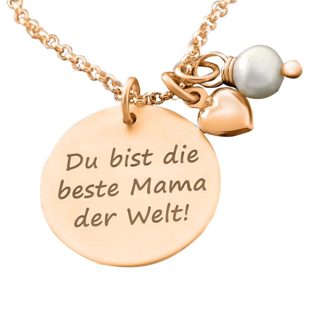 Namenskette Mama Kette mit Gravur Silberkette mit Namen Schmuck mit Herz personalisierbar personalisierter Schmuck Damenschmuck vergoldet Namensschmuck Kette | HANDMADE IN GERMANY
