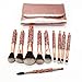 Luxury Makeup Brushes Set 10pcs with Bag Newest Diamond-studded for Face and Eyes Make up Brush Professional Foundation Concealer Eyeshadow Makeup Tools